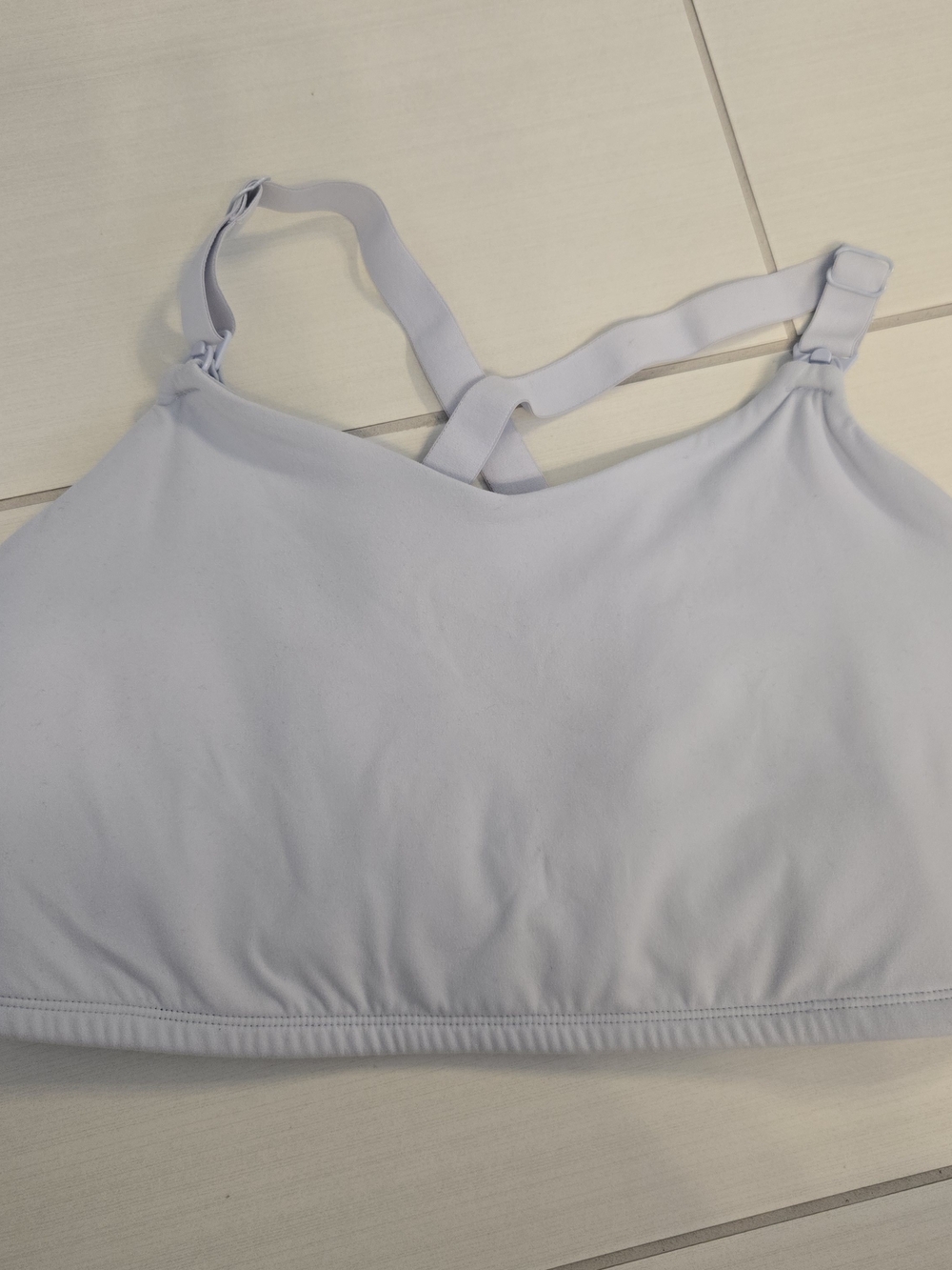 Love & Fit Light Blue Nursing and Pumping Cross-Back Sports Bralette